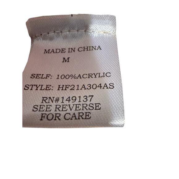 Altar'd State Beige Cable Knit Cropped sweater distressed Fringe Hem. Sz M - Picture 5 of 7